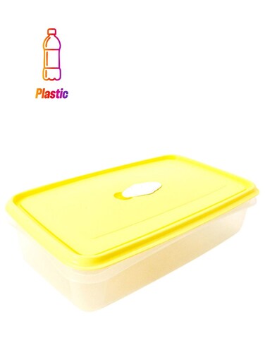 Plastic Lunch Yellow/Clear 2Liters