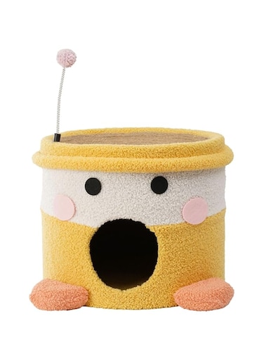 Cryfokt Cat Scratching Box, Bright Colors Cat Scratcher House for Indoor