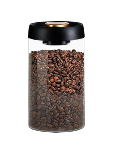 Aokraty Coffee Canisters with Airtight Lid Seal, Borosilicate Glass Kitchen Storage Jars,Food Storage Containers - Perfect for Coffee Beans, Tea, Sugar, Candy, Spices, Rice (1200ml)