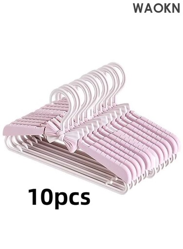 10PCS Butterfly Children's Clothes Hanger , Baby Nursery Closet Hangers Adjustable Coat Hanger ,suitable for Newborn Girl and Boy Toddlers Kids , Non-slip ,Durable and sturdy, stretchable ,unisex , pink .