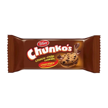 Tiffany Chunko's Bite-Sized Chocolate Chip and Chocolate Cream Sandwich Cookies, 40g