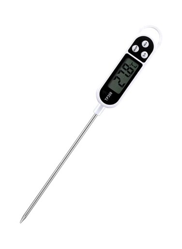 Digital Kitchen Thermometer White/Black/Silver 24.5x2.5cm