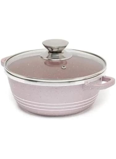 Dessini Non-Stick Cooking Pot Pink/Silver/Clear 20cm