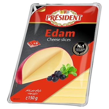 President Edam Cheese Slices, 150g