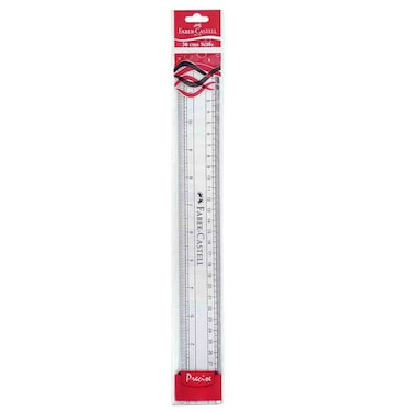 Faber-Castell Clear Slim Plastic Ruler, 30cm