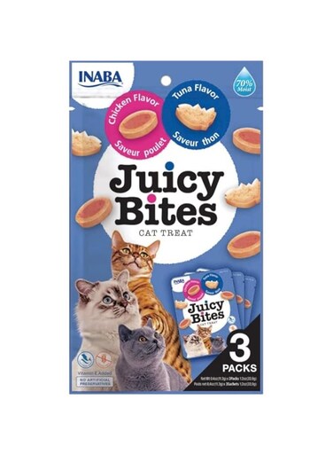 INABA Juicy Bites Tuna &amp; Chicken Flavor 33,9g /3 pouches per pack