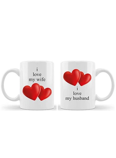 Happy Anniversary Couple Mug Gifts - Best Anniversary MUG - Wedding Anniversary Mug - Anniversary Couple Mug- COFFEE MUG - Set of 2 Pcs (Design 5)