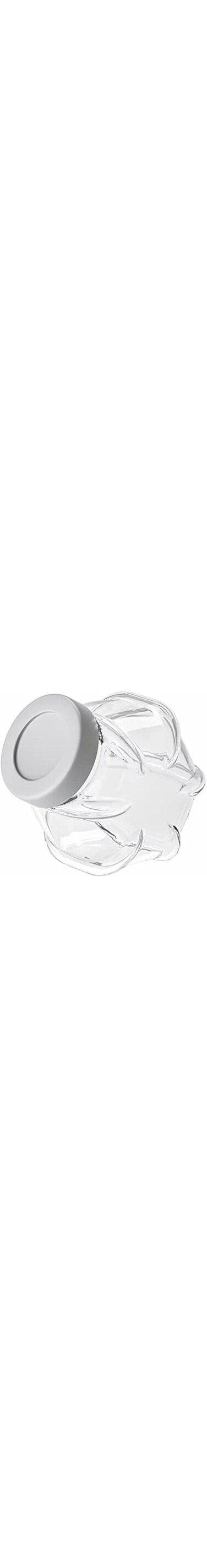 IKEA Jar with lid, glass/aluminium-colour1.8 l (61 oz) Polypropylene plastic