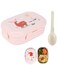 Lunch Box, 720ml 2-Compartment Stainless Steel Lunch Box with Spoon: Portable Insulated Lunch for Office, School.