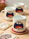 Mugs with unique style pattern, Large Coffee Mug with Handle