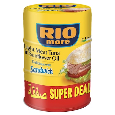 Rio Mare Light Meat Tuna in Sunflower Oil, 160g Pack of 3