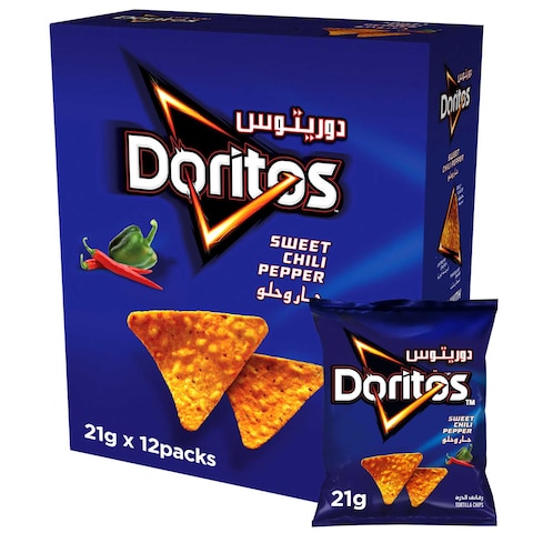 Doritos Sweet Chili Tortilla Chips 21g Pack of 12