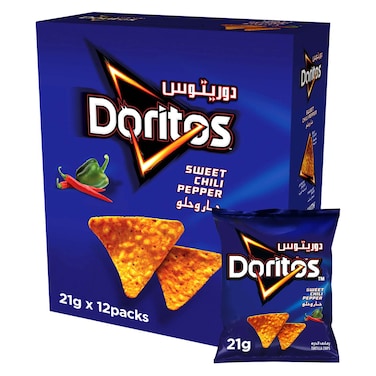 Doritos Sweet Chili Tortilla Chips 21g Pack of 12