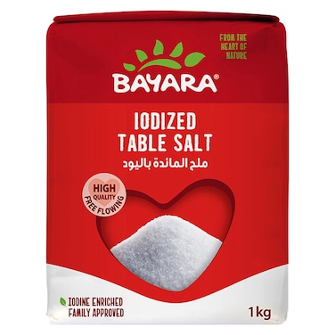 Bayara Iodized Table Salt, 1kg