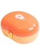 Twisoo Cute Duck Plastic Lunch Box for Kids, 900ml Leakproof &amp; Spillproof, BPA-Free Food Grade PP, 2 Compartments with Spoon - Ideal for School &amp; Travel (Orange)