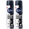 NIVEA MEN Black &amp; White Invisible Antiperspirant Deodorant Spray, Original, 72H Active Protection, 150ml, Pack of 2