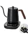 Jorunb Gooseneck Electric Kettle Temperature Control 0.8L, 4 Modes Pour Over Coffee and Tea Kettle Wood Handle, 100% Stainless Steel Inner with Leak Proof Design, 1000W Rapid Heating