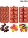 Silicone mold,Chocolate Molds Silicone,Gummy Bear Molds,Animal Silicone Molds,Moldes para gelatinas individuales.Features Bear,Dinosaur,Lion,Hippo,Bees,Ladybugs,Beetles,Butterflies,and Flowers.3Pcs.