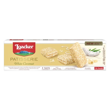 Loacker Patisserie White Coconut Wafers, 100g