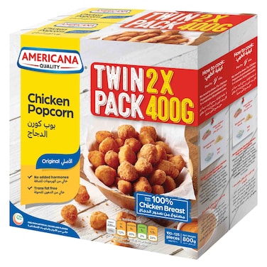 Americana Chicken Popcorn, 400g Pack of 2