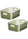 NBLE 2PCS Desktop Storage Tray, Portable Translucent Plastic Countertop Storage Box,Diamond Texture Cosmetic Organizer, Desktop Storage Bins with Handle for Vanity, Dresser, Bathroom, Bedroom