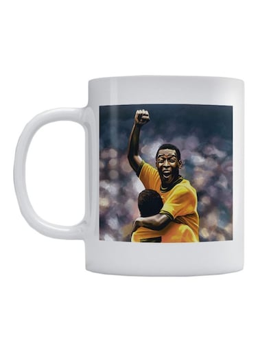 Pele Printed Mug White/Yellow/Green