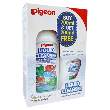 Pigeon Liquid Cleanser for Baby Accessories, Fruits and Vegetables, 700ml Plus 200ml Free