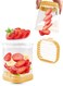 Strawberry &amp; Fruit Slicer - Detachable Cutter with Push Plate (Yellow)
