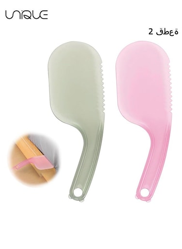 2 Pack Bed Sheet Tucker Tool, Sheet Holder Tightener, Gap Organizer Portable, Bed Maker Tool Helper, For Changing Sheets - Green and Pink