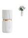 White Marble Style Ceramic Porcelain Flower Vase for Home Decor Elegant Gift (Style C)
