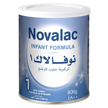 Novalac Infant Formula Baby Milk Powder, Stage 1, from Birth to 6 Months, 800g