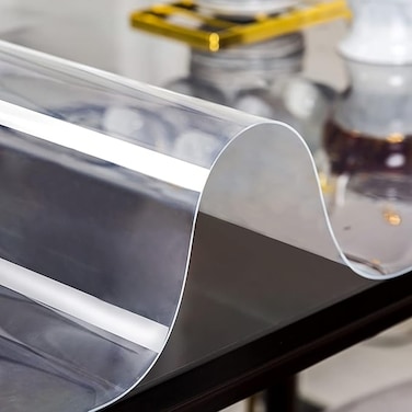 PVC Table Protector Table Cover/Protector Transparent,Waterproof Transparent Table Cover Clear Plastic Table Cloth Cover for Kitchen Coffee Office Dining Table,Made to Measure (40x50cm(16x20in))