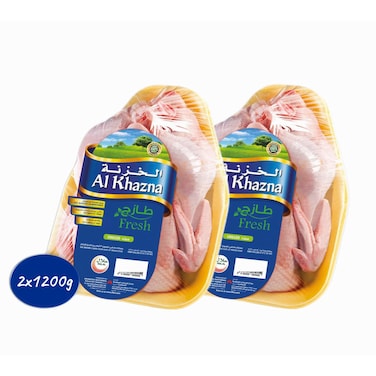 Al Khazna Whole Chicken 1.2kg Pack of 2