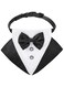Erweicet Pet Collar, Adjustable Black Dog Tuxedo Bandana with Bow Tie &amp; Neck Tie,Dog Christmas Outfit Costume