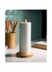 KitchLife Wooden Paper Towel Holder Countertop - Solid Beechwood Paper Towel Dispenser Stand with Anti-Skid Base