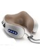 Travel Neck Massage Pillow, U Shaped Memory Foam Kneading Vibration Neck Head Support Pillow, Relief Cervical Pain, For Airplane, Train, Car, Brown