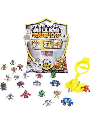 Million Warriors, Heroes 20-Pack Collectible Figures with Launcher, Includes Rare, Surprise Kids Toys for Boys and Girls 5 and Up (Styles May Vary)