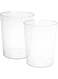 Okllen 2 Pack Plastic Waste Basket, Clear Round Trash Can Small Wastebasket Garbage Container Bin for Bathroom, Bedroom, Kitchen, Home, Office, 7.3" x 8.5" x 10.6