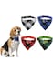 Excefore Dog Bandana Collar, 4 Pieces Cute Plaid Bandana Dog Collar Adjustable Pet Triangle Bibs Buckle Collar Leather for Dogs Pets, L