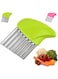 Crinkle Cutter &ndash; Wavy Chopper Knife for Perfect French Fries, Potato, Veggie Slices &ndash; Stainless Steel Blade with Random Color Handle, Easy to Use, Durable, 1 Piece