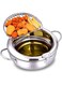 ELECDON Deep Fryer Pot,304 Stainless Steel with Temperature Control and Lid Japanese Style Tempura Fryer Pan Uncoated Fryer Diameter: 9.4