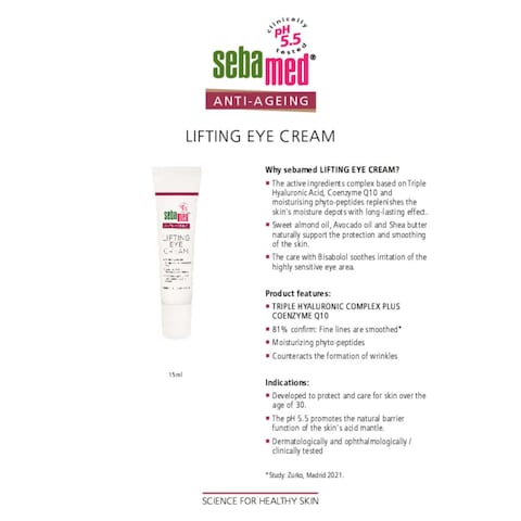Sebamed Anti Ageing 10 Lifting Eye Cream White 15ml