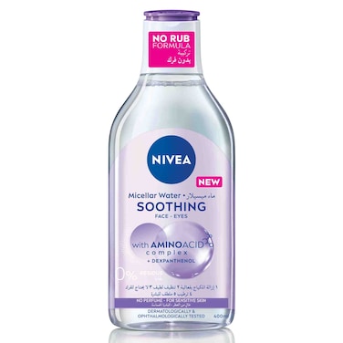 NIVEA Face Micellar Water Face Eyes Lips Makeup Remover All Skin Types 400ml