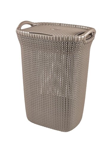 Curver 03676-X59-00 KNITTING LAUNDRY HAMPER-BROWN