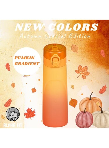 Fit PRO Air Up Compatible Water Bottle 750ml Premium Matte with 3 Flavor Pods &acirc;&euro;&ldquo; Pumpkin Gradient