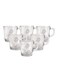 Flower Turkey Glass Mug Set 6 Pieces   Clear Tea &amp; Coffee Cups   Elegant Floral Design   Durable Heat Resistant Glassware