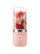NALACAL Portable Juice Blender,mini glass portable smoothie maker,refillable bottle blender travel juicer manual,for fruit juices and milkshakes (PINK)