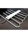 Magic Pants Hangers, Space Saving Closet Hangers 5 Layers Multi Functional Pants Rack   Solid Metal &amp; Wood Heavy Duty Wardrobe Organizer Racks for Clothes Trousers Scarves Ties (1-Pack White)