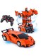 Refasy Robot Cars for Kids 4-8 Year Old,Deformation Car Remote Control Transformation for Boys Ideal Xmas Birthday Gifts Robot Vehicle Toys for Kid Age 9-12 Transforming Car Toys - Orange