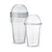 Fun Everyday Disposable Plastic Cups With Lid Clear 500ml 5 PCS